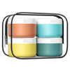 Picture of Kuangre Travel Containers for Toiletries, Silicone Cream Jars BPA Free, TSA Approved 2oz Travel Size Containers, Leak-proof Travel Essentials with Lid for Cosmetic Face Hand Body Cream (4 Pack)