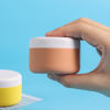 Picture of Kuangre Travel Containers for Toiletries, Silicone Cream Jars BPA Free, TSA Approved 2oz Travel Size Containers, Leak-proof Travel Essentials with Lid for Cosmetic Face Hand Body Cream (4 Pack)