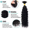 Picture of Human Braiding Hair 3 Bundles/Pack 150g Curly Water Wave Human Bulk Hair for Braiding No Weft 10A Brazilian Virgin Human braiding Hair for Boho Braids Wet and Wavy Braids Extensions (22 22 22inch)