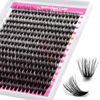 Picture of Lash Clusters 240pcs 40D 12-18mm Mixed Tray 3D Effect Volume Individual Lashes Cluster Eyelash Extensions Fluffy Soft D Curl Individual Lashes DIY Lash Extension Kit at Home (40D-0.07-D,12-18mm)