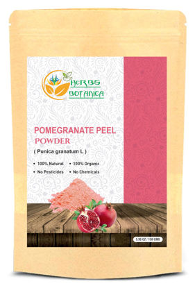 Picture of Herbs Botanica Pomegranate Peel Powder 5.3 oz / 150 gms, Natural Punica Granatum | Promote Youthful Skin | Gluten Free & Non GMO | Skin Care