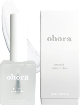 Picture of ohora Gel Nail Care (Pro Nail Primer Plus) - Corrects Nail Texture, Easy to Use & Easy to Remove for Semi Cured Gel Nail Strip Application - Professional Salon-Quality for Healthy, Strong Nails