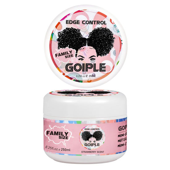 Picture of Goiple 8.25 OZ Edge Control Wax for Women, Non-greasy Edge Smoother, Hair Gel for All Hair Types, No Flaking, Extra Strong Hold Water-based Edge Stay Gel