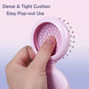 Picture of Arthaxi Hair Brush with Mirror, Compact Mirror with Mini Hair Brush Set, Folding Hairbrush for Women, Baby Pink