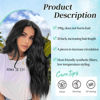 Picture of KooKaStyle Clip in Synthetic Hair Extensions Long Wavy 4PCS Thick Hairpieces Black Fiber Double Weft Natural Hair Extensions 16 Inch for Women