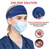Picture of ABAMERICA Headbands with Button for Mask, Wide Nurses Headbands Non Slip Elastic Ear Protection for Women Men Doctors Sweatband Headband (BUTTON- 4 PACK COLOR13)