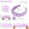Picture of Araluky Puffy Terry Cloth Headbands & Wristbands - Sponge Makeup Removal Set for Skincare Routine and Shower