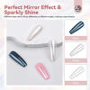 Picture of Saviland White Pearl Chrome Nail Powder: 1g Metallic Mirror Effect Chrome Powder for Nails Aurora Mermaid Chrome Nail Powder for Gel Polish Nail Art Decoration Pearl Glitter Pigment Dust Kit Home DIY