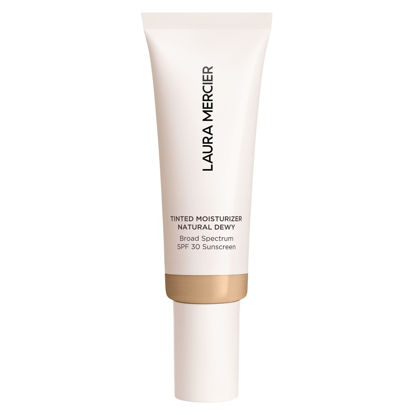 Picture of Laura Mercier Tinted Moisturizer Natural Dewy with SPF 30: 24HR+ Hydration, Long Lasting, Sheer to Light, Buildable Coverage, Dewy Finish, Improve Skin Tone and Texture, Skin Tint, Oak