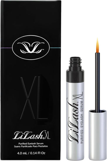 Picture of LiLash Purified Eyelash Physician-Formulated Serum XL for Fuller & Longer Looking Eyelashes | Natural Eyelash Enhancer Safe for Sensitive Eyes & Contact Lens Wearers | 6-Month Supply (4mL)