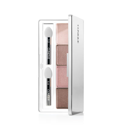Picture of Clinique All About Shadow Quad | Long Lasting, Crease + Fade Resistant + Safe For Sensitive Eyes, Pink Chocolate, 0.05 Ounce