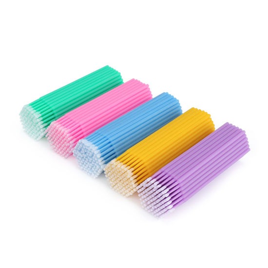 Picture of G2PLUS 500PCS Micro Cotton Swabs, Disposable Micro Applicators Brush for Makeup and Personal Care, Cosmetic Brush, Microswabs for Eyelash Extensions, Nails, Eyeliner (Head Diameter: 2.0mm)