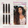 Picture of Dansama 6 Packs Passion Twist Hair Water Wave Braiding Hair for Butterfly Style Crochet Braids Bohemian Hair Extensions (24inch, T1B/30, Economy Pack)