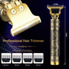 Picture of PXLISIE Professional Cordless Hair Trimmer, T-Blade Hair Clippers for Men, Zero Gapped Trimmer Rechargeable Beard Trimmer Edgers Clippers Hair Cutting Kit with Guide Combs, Ear Spoon Tool Set