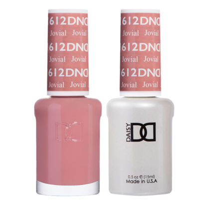 Picture of DND Gel Polish Set, Beige Nude Collection, UV/LED Gel Polish and Air Dry Nail Lacquer, Matching Chip-Free Polish Duo, 612 Jovial, 0.5 Fl Oz