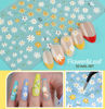 Picture of Teenitor 12 Sheets Nail Art Sticker Self-Adhesive, Flower Nail Stickers 5D Embossed Nail Decals, 5 Boxes Nail Art Glitter Sequins Flakes, Nail Art Design Tools Self Adhesive Nail Art Supplies