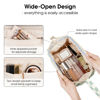 Picture of Narwey Checkered Makeup Bag Women Wide-open Make up Bag Travel Cosmetic Bag Organizer Toiletry Bag for Cosmetics Toiletries Accessories (Mint Green Checkerboard)