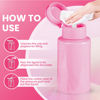 Picture of Push Down Pump Dispenser Bottles: Refillable Liquid Containers for Alcohol, Nail Polish Makeup Remover, Salon, Hospital, Travel Use