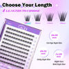 Picture of GAQQI Lash Clusters, Eyelash Clusters 120PCS D Curl Individual Lashes, Wispy Cluster Eyelash Extension 10mm Only, Natural Looking Cluster Lashes （GQ03, D Curl, 10mm)