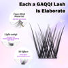 Picture of GAQQI Lash Clusters, Eyelash Clusters 120PCS D Curl Individual Lashes, Wispy Cluster Eyelash Extension 10mm Only, Natural Looking Cluster Lashes （GQ03, D Curl, 10mm)