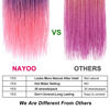 Picture of NAYOO Crochet Hair Senegalese Twist 22 Inch 8 Packs Ombre Crochet Braids Hair, 35 Strands/Pack Crochet Twist Hot Water Setting, Pre-Lopped Small Crochet Hair for Black Women (22 Inch, 1B/Purple/Pink)