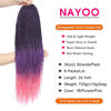 Picture of NAYOO Crochet Hair Senegalese Twist 22 Inch 8 Packs Ombre Crochet Braids Hair, 35 Strands/Pack Crochet Twist Hot Water Setting, Pre-Lopped Small Crochet Hair for Black Women (22 Inch, 1B/Purple/Pink)