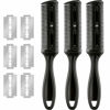 Picture of 3 Pieces Razor Comb with 10 Pieces Thinning Scissors, Double Edge Hair Cutting Tool (Black)