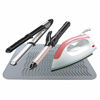 Picture of Large Heat Resistant Mat for Curling Irons, Hair Straightener, Flat Irons and Hair Styling Tools 11" x 7.5", Grey