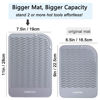 Picture of Large Heat Resistant Mat for Curling Irons, Hair Straightener, Flat Irons and Hair Styling Tools 11" x 7.5", Grey