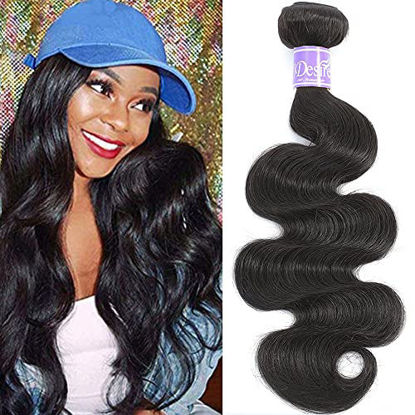 Picture of UDesire 10A Brazlian Body Wave 12inch 1 Bundles 95g Unprocessed Brazilian Virgin Body wave Human Hair One Bundle Natural Black Color Brazilian Body Wave Bundle Human Hair Weft