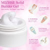 Picture of MIZHSE Solid Builder Gel for nails, 3 Colors Sculpting Nail Extension Gel for Nails, Clear White Pink Non-Sticky Hand Building Gel Carving Gel Modeling 3D Gel Nail Art Manicure Salon Home DIY Gift