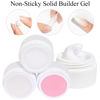 Picture of MIZHSE Solid Builder Gel for nails, 3 Colors Sculpting Nail Extension Gel for Nails, Clear White Pink Non-Sticky Hand Building Gel Carving Gel Modeling 3D Gel Nail Art Manicure Salon Home DIY Gift