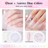 Picture of MIZHSE Solid Builder Gel, Aurora Pink & Clear Hard Gel for Nails, Non-Sticky Building Gel Sculpting Gel 3D Gel Nail Mermaid Pearl Carving Gel Modeling Gel Nail Extension Nail Art Salon Home DIY