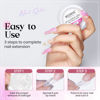 Picture of MIZHSE Solid Builder Gel, Aurora Pink & Clear Hard Gel for Nails, Non-Sticky Building Gel Sculpting Gel 3D Gel Nail Mermaid Pearl Carving Gel Modeling Gel Nail Extension Nail Art Salon Home DIY