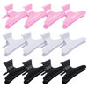 Picture of BAHABY Hair Clips for Styling Sectioning 12 Pack Black White Pink Butterfly Clamps Hair Claw Clips Pro Salon Hair Clips for Styling, Sectioning, Cutting and Coloring