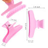 Picture of BAHABY Hair Clips for Styling Sectioning 12 Pack Black White Pink Butterfly Clamps Hair Claw Clips Pro Salon Hair Clips for Styling, Sectioning, Cutting and Coloring