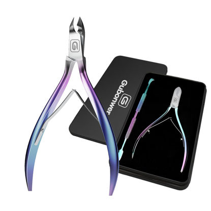 Picture of Cuticle Trimmer 3/4 Jaw Extremely Sharp Cuticle Nippers Scissors Stainless Steel Clippers Cutter Remover Pedicure Manicure Nail Tool, cuticle pusher, nail cuticle trimmer professional cuticle cutter