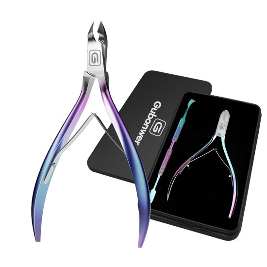 Picture of Cuticle Trimmer 3/4 Jaw Extremely Sharp Cuticle Nippers Scissors Stainless Steel Clippers Cutter Remover Pedicure Manicure Nail Tool, cuticle pusher, nail cuticle trimmer professional cuticle cutter