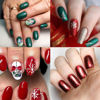 Picture of BISHENGYF Red Chrome Nail Powder - Christmas Chrome Nail Powder Shiny Glitter Green Chrome Powder with Magic Mirror Effect for Nail Art Decoration