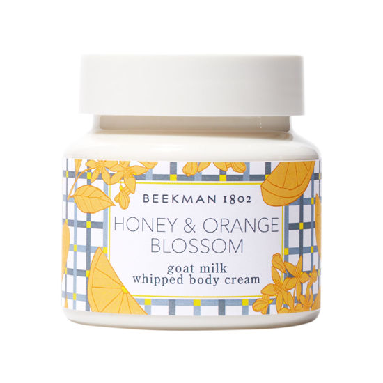 Picture of Beekman 1802 Whipped Body Cream, Honey & Orange Blossom - Scented - 8 oz - Intensely Hydrating & Softens Skin - With Goat Milk - Good for Sensitive Skin - Cruelty Free