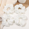 Picture of Hair Scrunchies for Women - Hair Ties No Damage Both for Thick Hair or Thin Hair Curl Hair No Crease White Scrunchies Ponytail Holder No Hurt Your Hair
