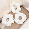 Picture of Hair Scrunchies for Women - Hair Ties No Damage Both for Thick Hair or Thin Hair Curl Hair No Crease White Scrunchies Ponytail Holder No Hurt Your Hair