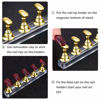 Picture of Blulu 2 Sets Acrylic Nail Display Stand Magnetic Press on Nails Practice Holder Stand DIY Painting Fingernail Stand for False Fingernail Manicure Tool Home Salon Use(Gold)