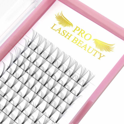 Picture of Premade Volume Eyelash Extensions 8D-D-0.07-15 Short Stem Premade Fans Eyelash Extensions 9 to 20 mm Volume Lash Extensions .07 .10 Pre made Lash Fans C D Curl (8D-D-0.07,15mm)