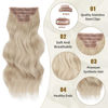 Picture of Vigorous Clip in Hair Extensions 20Inch Blonde Hair Extensions Clip Ins 4Pcs Long Wavy Soft Synthetic Hairpieces for Women