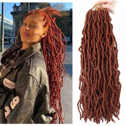 Picture of 6 Packs Soft Locs Crochet Hair Pre Looped 24 Inch Faux Locs Crochet Braids Goddess Locs Dreadlocs Synthetic Hair For Black Women (24 Inch 6PACK 350#)