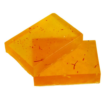 Picture of SaffroseLA Handmade Pure Glycerin Saffron (Kesar) Soap that deep cleans your skin, giving a natural shine to your skin. Removes tanning 100% Organic, 8oz (pack of 2)