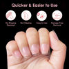 Picture of 600Pcs Extra Short XXS Square Gel Nail Tips,SINOKAME Small Petite Pre-etched Full Cover Fake Nails for Short Regular Nail Beds, Extra Short Squoval Clear Press on Glue on Acrylic Nails Extension