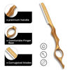 Picture of Hair Razors For Cutting Hair 6.89", Professional Hair Styling Razor with Replacement Stainless Steel Blades for Salon/Home -11PCS Gold