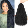 Picture of Dansama 7 Packs Passion Twist Hair Water Wave Braiding Hair for Butterfly Style Crochet Braids Bohemian Hair Extensions (18inch (Pack of 7), #1B)
